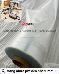Màng nhựa dẻo c mờ - may túi mỹ phẩm
