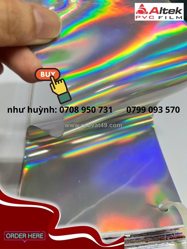 Màng nhựa phản quang 7 màu hiệu ứng hologram