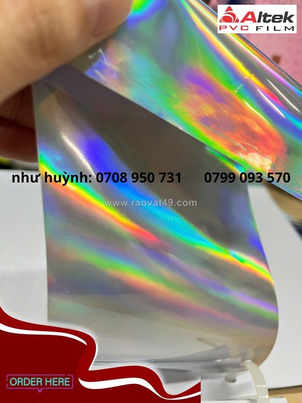 Màng nhựa phản quang 7 màu hiệu ứng hologram