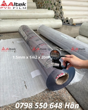 Màng nhựa pvc dẻo trong suốt 0.5mm, 1.0mm, 1.5mm
