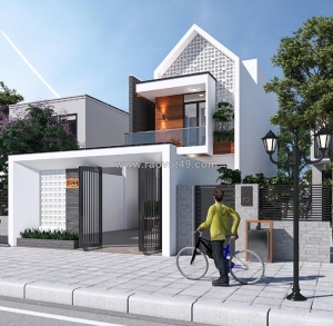Mẫu nhà phố 2 tầng phong cách đương đại tại vũng tàu