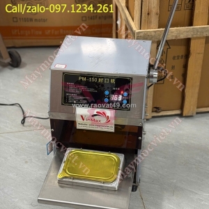 Máy dán miệng hộp vuông bán tự động turbo pm150 giá rẻ