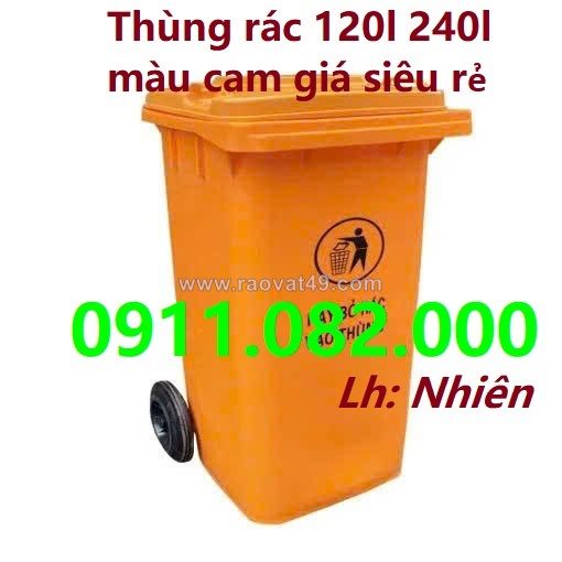 Nơi sỉ thùng rác nhựa giá rẻ tại cần thơ- thùng rác 120l 240l- lh 0911082000