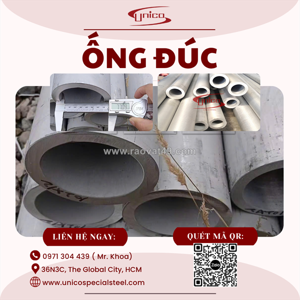 Ống đúc nguyên khối unico: đỉnh cao chịu áp – chuẩn mực phôi sạch cho mọi công trình