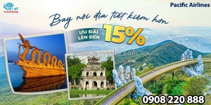 Pacific airlines giảm 15% giá vé nội địa