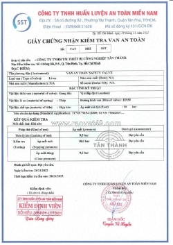 Quy trình kiểm định van an toàn safety valve từ góc nhìn kỹ thuật & vận hành thực tế – bài viết chuyên sâu từ tân thành