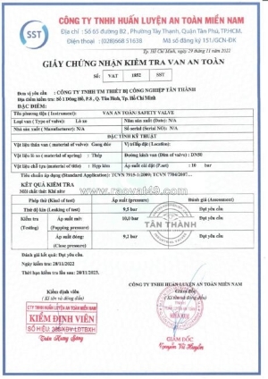 Quy trình kiểm định van an toàn safety valve từ góc nhìn kỹ thuật & vận hành thực tế – bài viết chuyên sâu từ tân thành