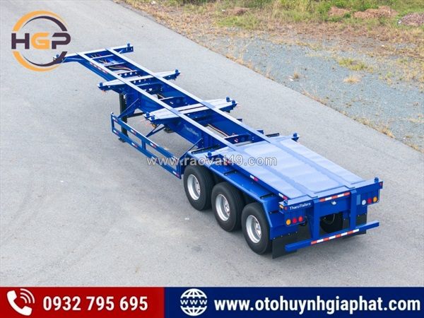Rơ mooc xương 3 trục 40 feet thaco 8 và 12 khóa