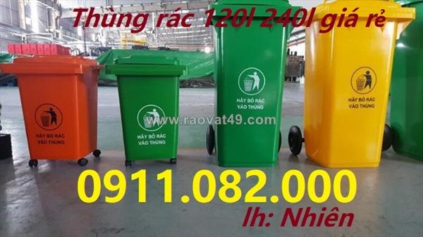Sỉ lẻ thùng rác chất lượng mới 100%- thùng rác 120l 240l 660l giá rẻ- lh 0911082000