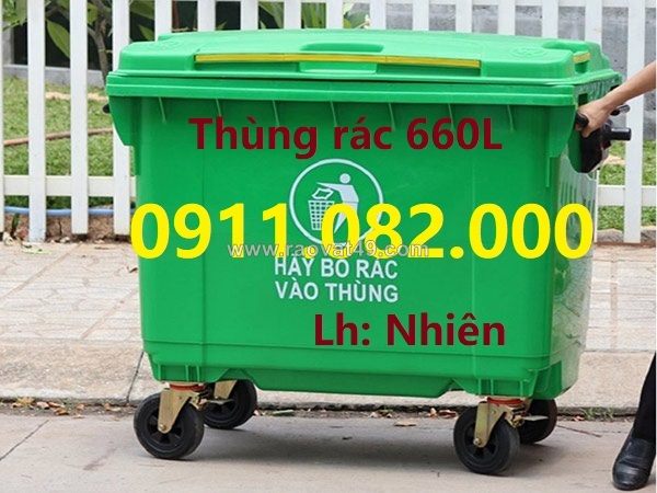 Sỉ lẻ thùng rác chất lượng mới 100%- thùng rác 120l 240l 660l giá rẻ- lh 0911082000