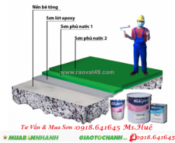 Sơn epoxy kcc et5660-d40434 chuyên dụng cho sàn nhà máy 09641645 huệ