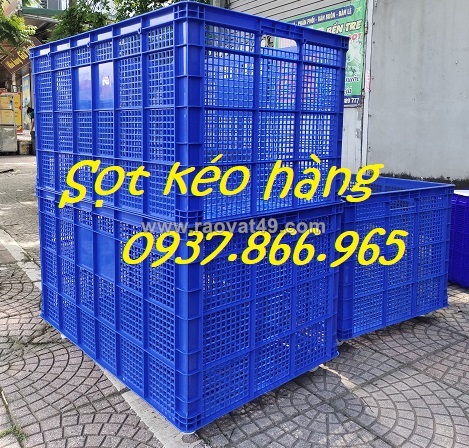 Sọt kéo hàng trong nhà xưởng, sọt kéo hàng, sọt đẩy hàng, sọt nhựa nguyên sinh hpde