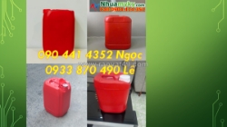 Sx can nhựa 20 lít đựng hóa chất sinh khí, can nhựa 25 lít trắng, can 30 lít xanh vuông