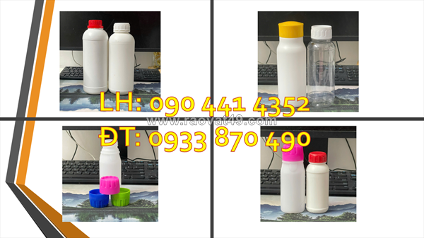 Sx chai nhựa 250ml đựng chất tẩy vết bẩn, chai nhựa 100ml đựng hóa chất sinh học