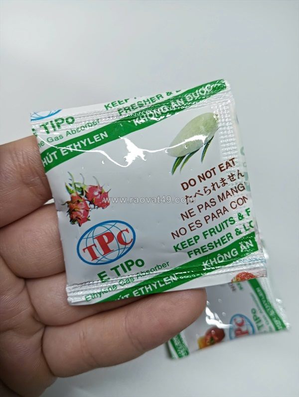 Tăng chất lượng trái cây xuất khẩu với gói hút ethylene etipo chuyên dụng