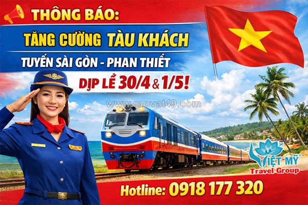 Tăng cường tàu sài gòn – phan thiết dịp lễ 30/4 & 1/5