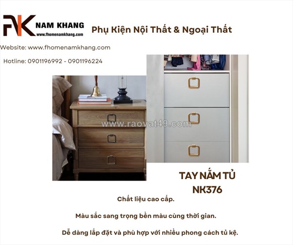 Tay nắm tủ nk376 - điểm nhấn tinh tế cho không gian nội thất hiện đại