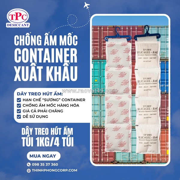 Thanh hút ẩm treo container – giải pháp chống ẩm mốc hiệu quả