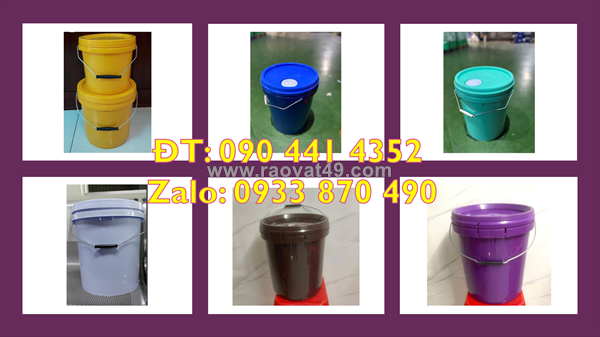 Thùng nhựa 20 lít vuông đựng sơn ngoại thất, vỏ thùng sơn 22 lít vuông loại tốt nhất