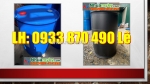 Thùng phuy nhựa 2 đai chống trượt, thùng phuy nhựa 220 lít nuôi hải sản, thùng phuy nhựa 4 đai làm nhà nổi