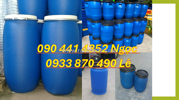 Thùng phuy nhựa 220 lít nắp rời hàng mới, giá tốt nhất tphcm, bình dương, đồng nai…