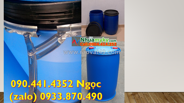 Thùng phuy nhựa 50 lít đựng cá hộp, thùng phuy nhựa 30 lít đựng nguyên liệu chế biến thực phẩm