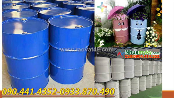 Thùng phuy sắt đựng hóa chất dễ bắt lửa, thùng phuy sắt nắp kín chống đạn
