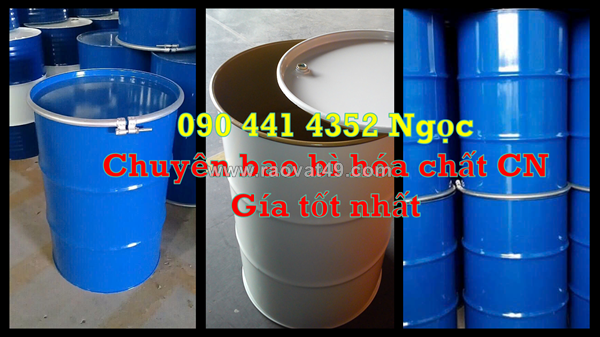 Thùng phuy sắt nắp kín đựng chất lỏng, thùng phuy sắt 220 lít đựng chất rắn