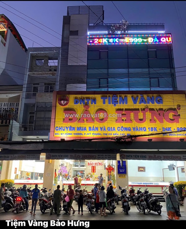 Tiệm vàng bảo hưng bến cát tuyển nv bán hàng bao ăn ở