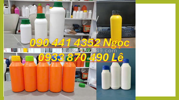 Tìm chai nhựa 1 lít đựng hóa chất ngành cơ khí, chai nhựa tròn 0.5 lít đựng hóa chất loãng ngành dầu khí