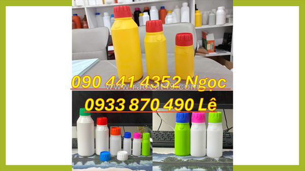 Tìm chai nhựa 1 lít đựng hóa chất ngành cơ khí, chai nhựa tròn 0.5 lít đựng hóa chất loãng ngành dầu khí