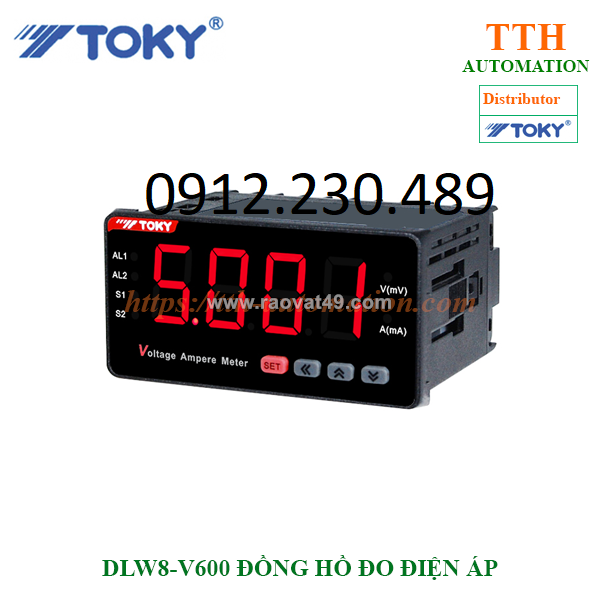 Toky dlw8-v600 đồng hồ đo điện áp 48h*96w*73l(mm)