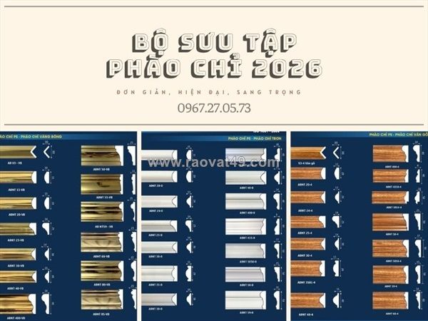 Top 10 mẫu phào chỉ trang trí nội thất dẫn đầu xu hướng