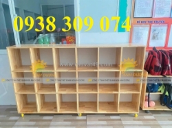 Tủ balo mầm non mẫu giáo, tủ đựng cặp dép mẫu giáo