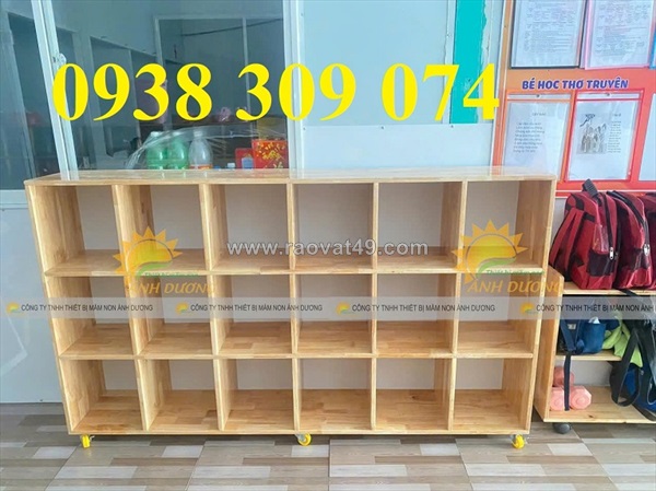 Tủ balo mầm non mẫu giáo, tủ đựng cặp dép mẫu giáo
