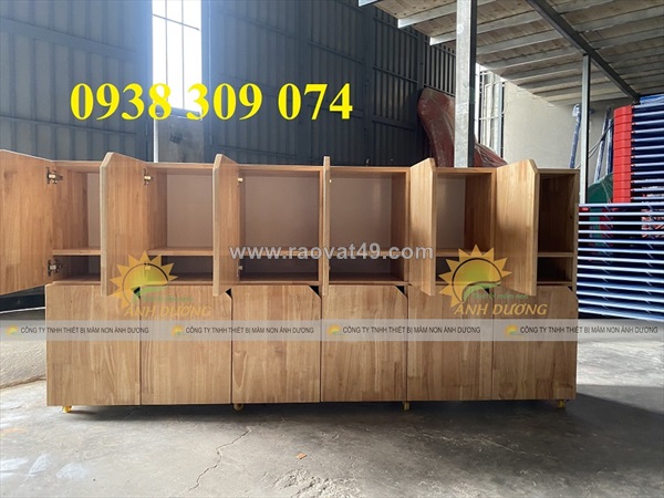 Tủ balo mầm non mẫu giáo, tủ đựng cặp dép mẫu giáo