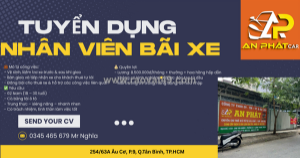 Tuyển 2 nv nam bãi xe tphcm không yêu cầu kn