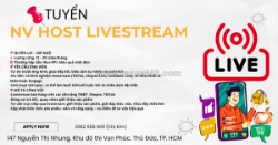 Tuyển host livestream thủ đức
