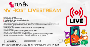 Tuyển host livestream thủ đức