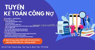 Tuyển kế toán công nợ bình tân