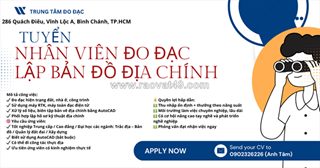 Tuyển nhân viên đo đạc – lập bản đồ địa chính