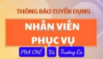 Tuyển nv phục vụ - pha chế - trưởng ca làm tại phú nhuận & q3