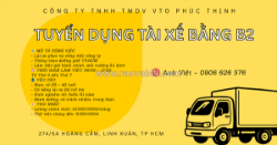 Tuyển tài xế tp.hcm [đi làm ngay]