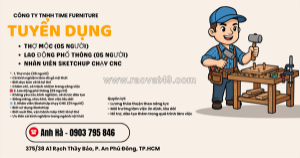 Tuyển thợ mộc, lao động phổ thông quận 12