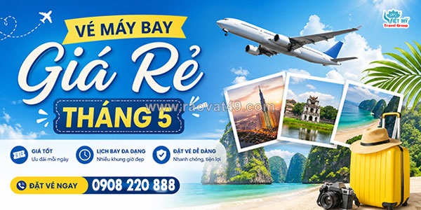 Vé máy bay giá rẻ tháng 5