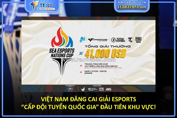 Việt nam đăng cai giải esports “cấp đội tuyển quốc gia” đầu tiên khu vực!