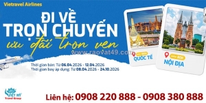 Vietravel airlines ưu đãi vé dịp hè 2026