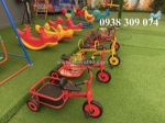 Xe đạp đôi 3 bánh mầm non, xe đạp xích lô trẻ em 3 bánh
