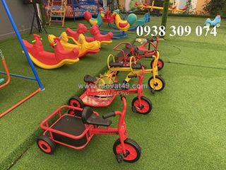 Xe đạp đôi 3 bánh mầm non, xe đạp xích lô trẻ em 3 bánh