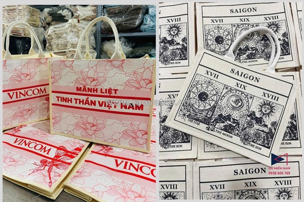 Xưởng túi vải in logo giá rẻ tại tp hcm- túi vải lien, vải bố, vải canvas, vải dù may theo yêu cầu